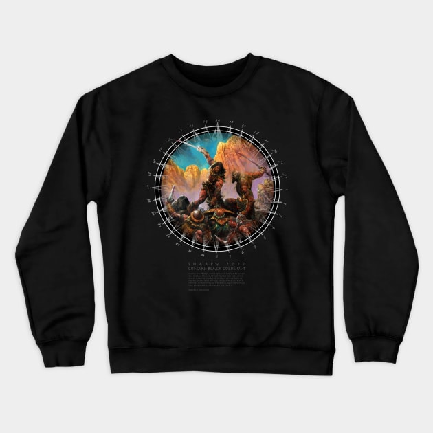 Black Colossus Crewneck Sweatshirt by sharpy